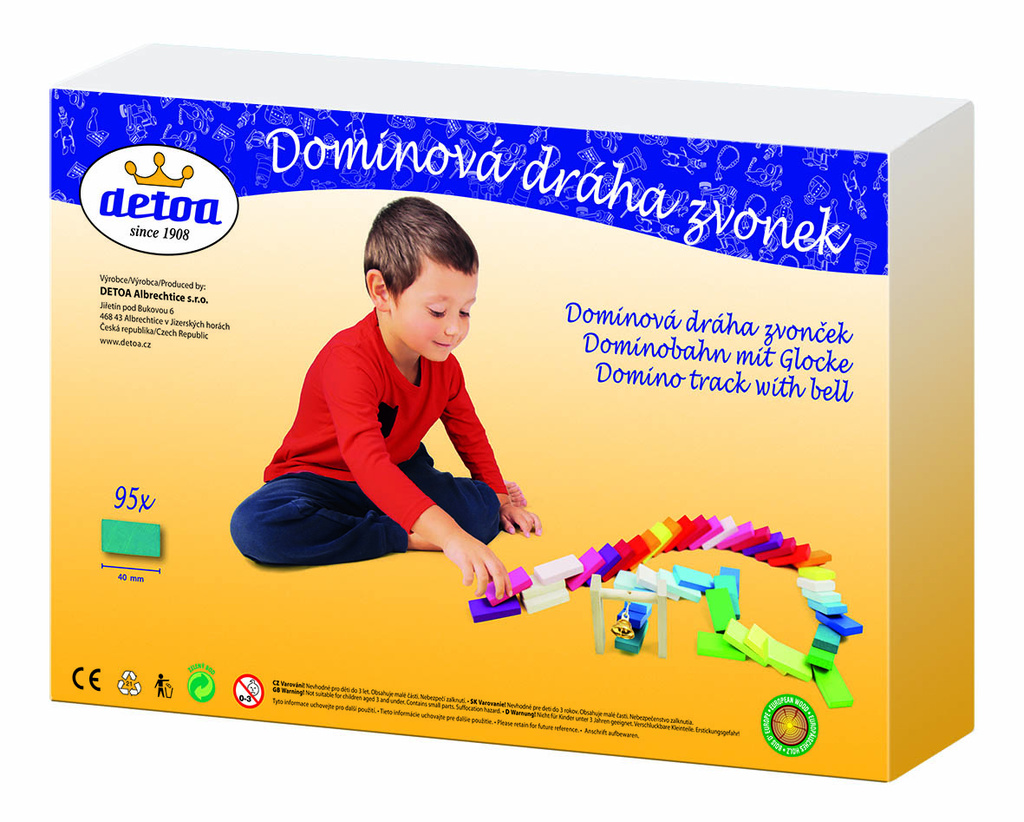 Buntes Domino-Set mit Glocke