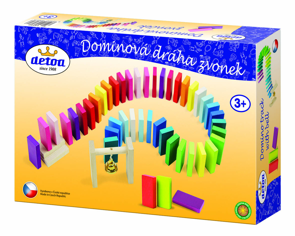 Buntes Domino-Set mit Glocke